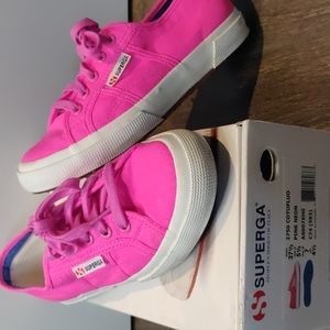 SUPERGA 2750 COTU - Pink Neon - Size 7